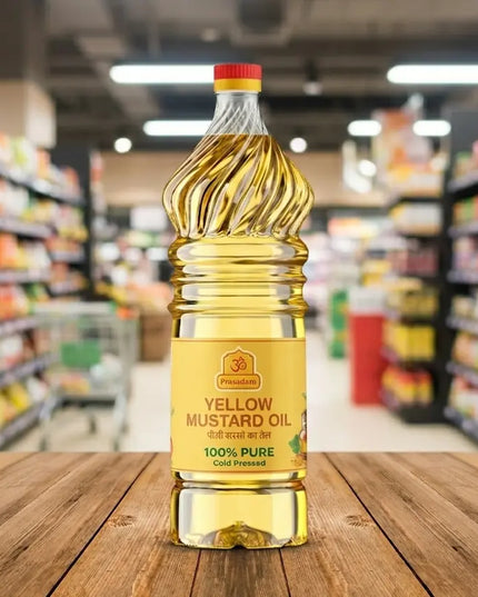 Yellow Mustard Oil (Cold-Pressed Goodness)(Bhakti se Abhimantrit, Shanti se Bhara hua)