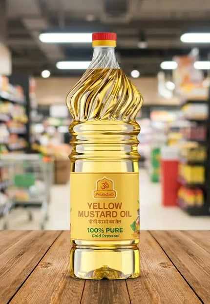 Yellow Mustard Oil (Cold-Pressed Goodness)(Bhakti se Abhimantrit, Shanti se Bhara hua)