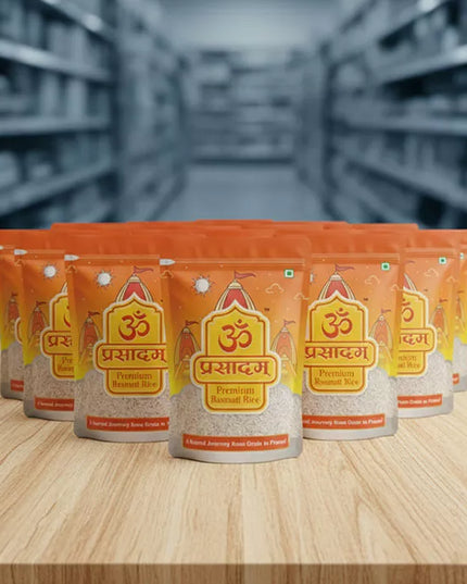 Om Prasadam – Premium Basmati Rice (Bhakti se Abhimantrit, Shanti se Bhara)