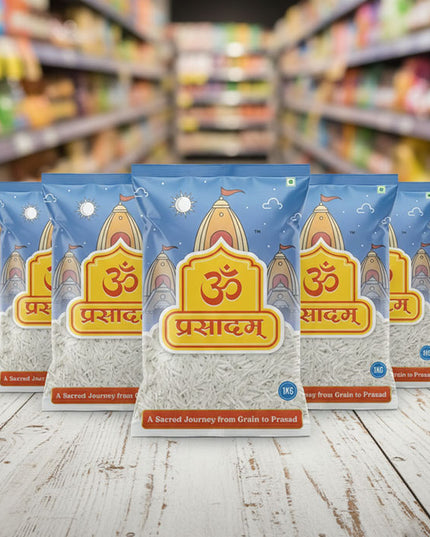 Om Prasadam Divya Prasad – Premium Basmati Rice (Bhakti se Abhimantrit, Shanti se Bhara)