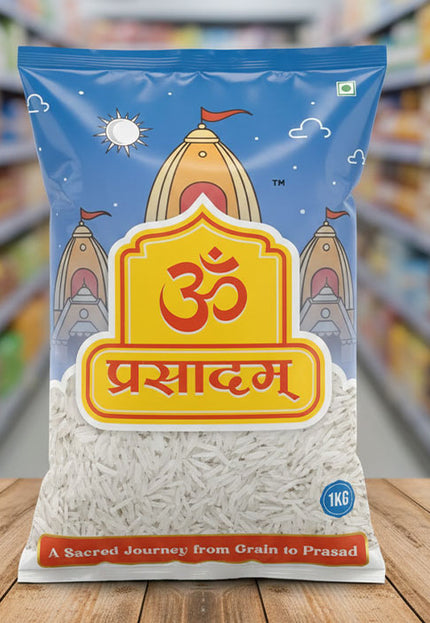 Om Prasadam Divya Prasad – Premium Basmati Rice (Bhakti se Abhimantrit, Shanti se Bhara)