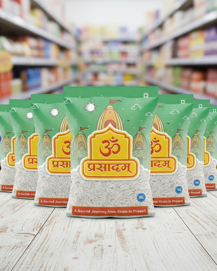 Om Prasadam Aushadi Prasad – Premium Basmati Rice (Bhakti se Abhimantrit, Shanti se Bhara)
