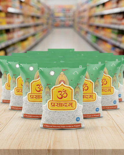 Om Prasadam Aushadi Prasad – Premium Basmati Rice (Bhakti se Abhimantrit, Shanti se Bhara)