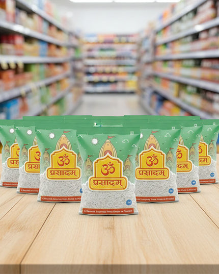 Om Prasadam Aushadi Prasad – Premium Basmati Rice (Bhakti se Abhimantrit, Shanti se Bhara)