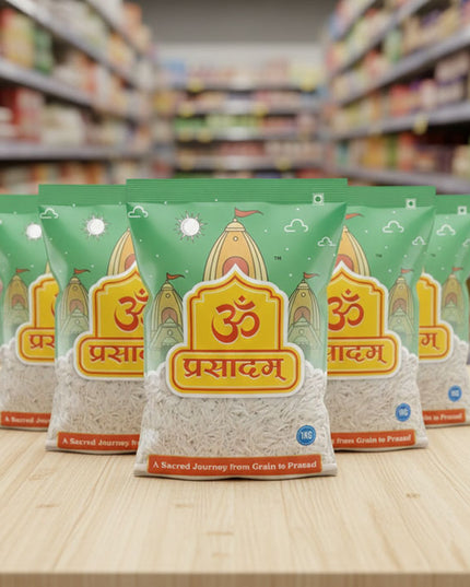 Om Prasadam Aushadi Prasad – Premium Basmati Rice (Bhakti se Abhimantrit, Shanti se Bhara)