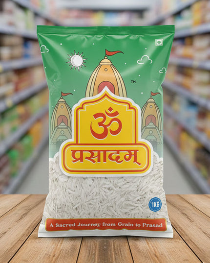 Om Prasadam Aushadi Prasad – Premium Basmati Rice (Bhakti se Abhimantrit, Shanti se Bhara)