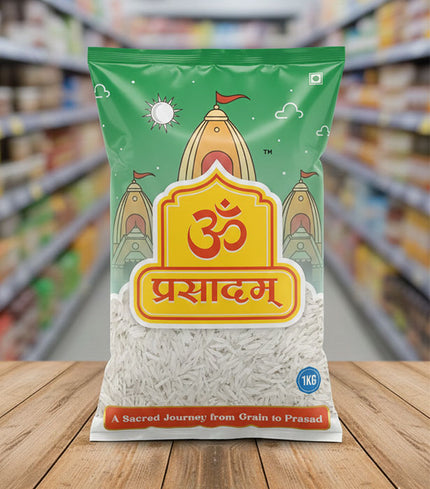 Om Prasadam Aushadi Prasad – Premium Basmati Rice (Bhakti se Abhimantrit, Shanti se Bhara)