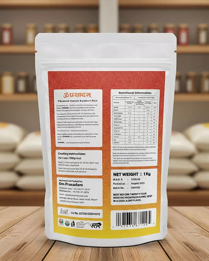 Om Prasadam – Premium Basmati Rice (Bhakti se Abhimantrit, Shanti se Bhara)