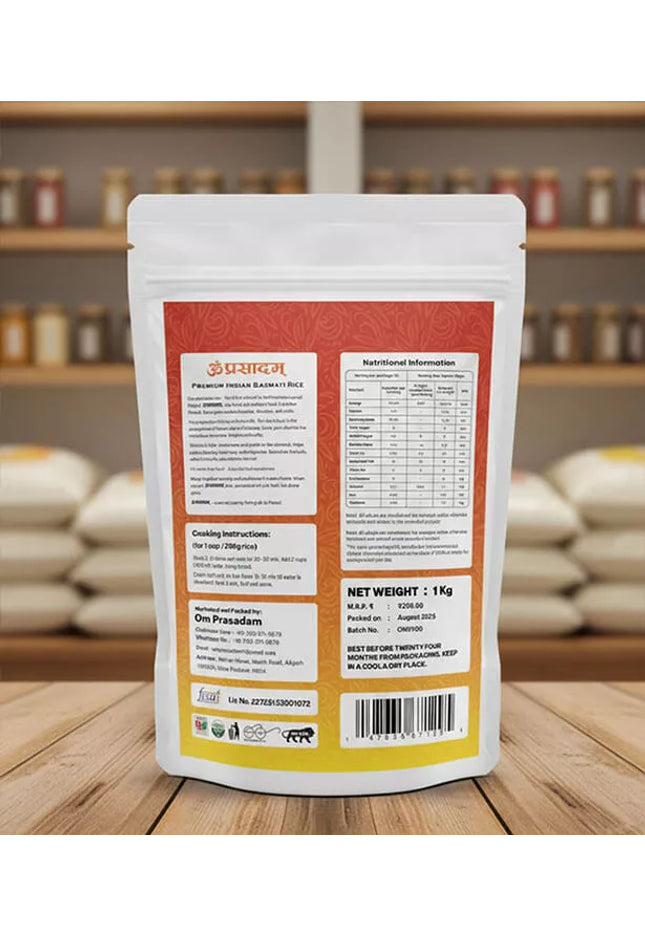 Om Prasadam – Premium Basmati Rice (Bhakti se Abhimantrit, Shanti se Bhara)