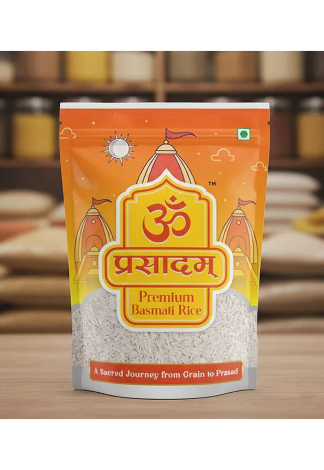 Om Prasadam – Premium Basmati Rice (Bhakti se Abhimantrit, Shanti se Bhara)